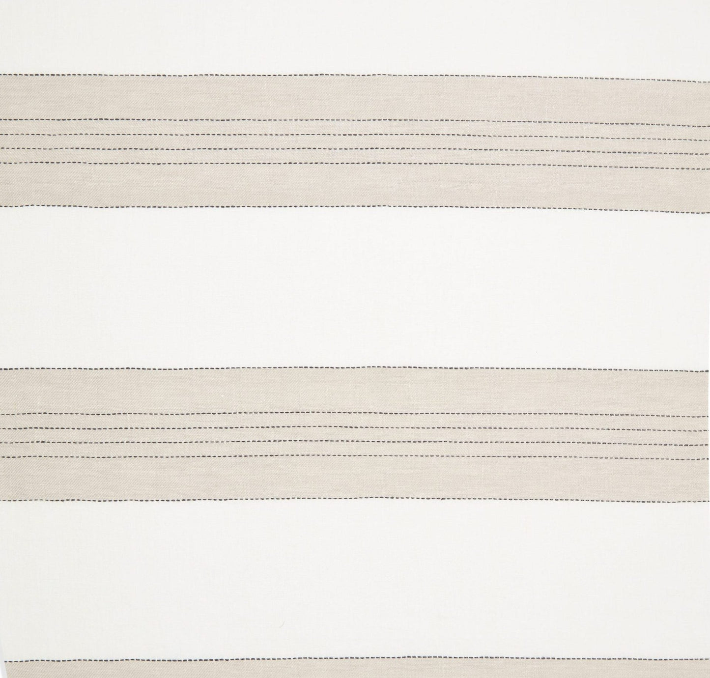 Sample - Broad Stripe Linen (Horizontal stripes) Natural/White