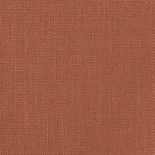 Sample - Light Weight Plain Linen Terracotta