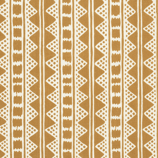 Sample - Kitezh Dual Use Printed Linen in Old Gold/Oyster