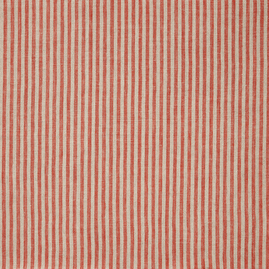 Narrow Stripe Linen Terracotta/Natural