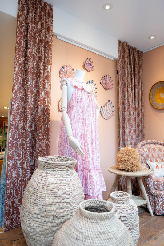 3 Panels in Inuit Print Rust