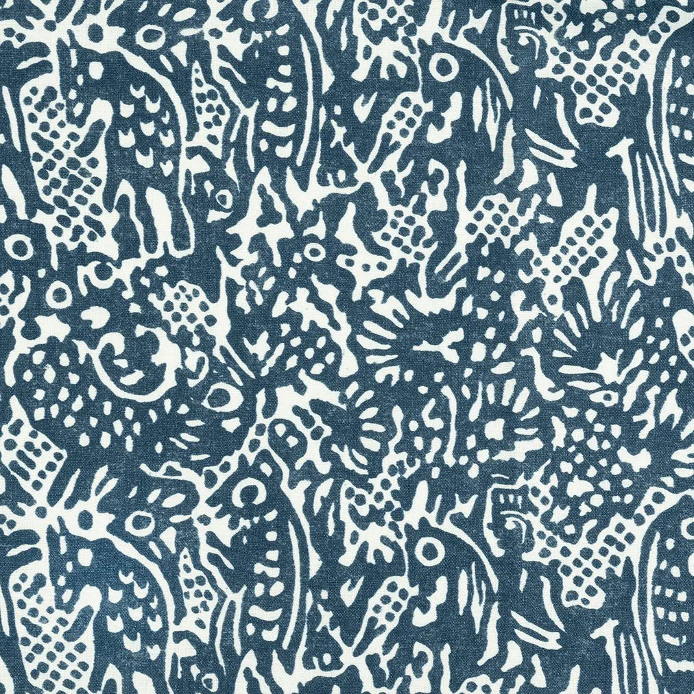 Alyosha Dual Use Archive Print in Prussian Blue/Ivory White