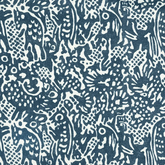 Alyosha Dual Use Archive Print in Prussian Blue/Ivory White