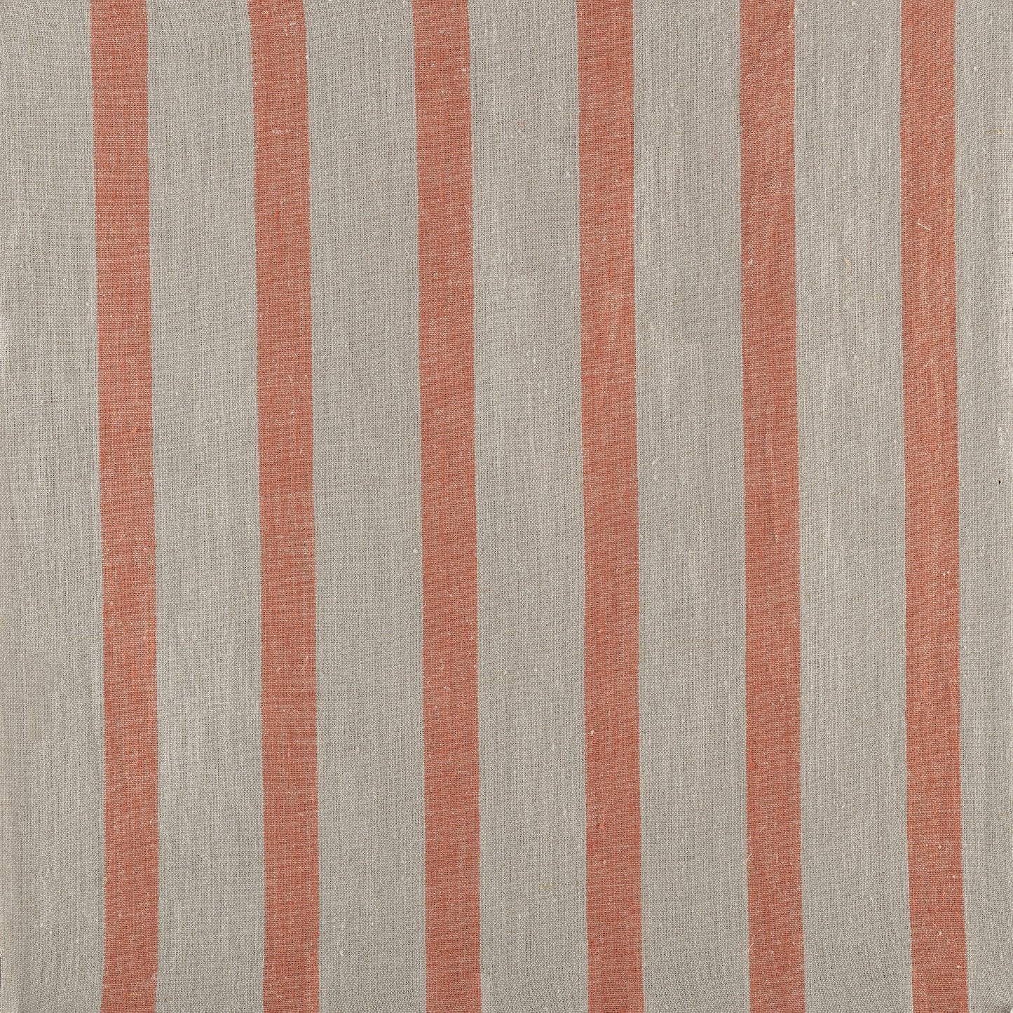 Sample - Bold Stripe Linen Terracotta/Natural