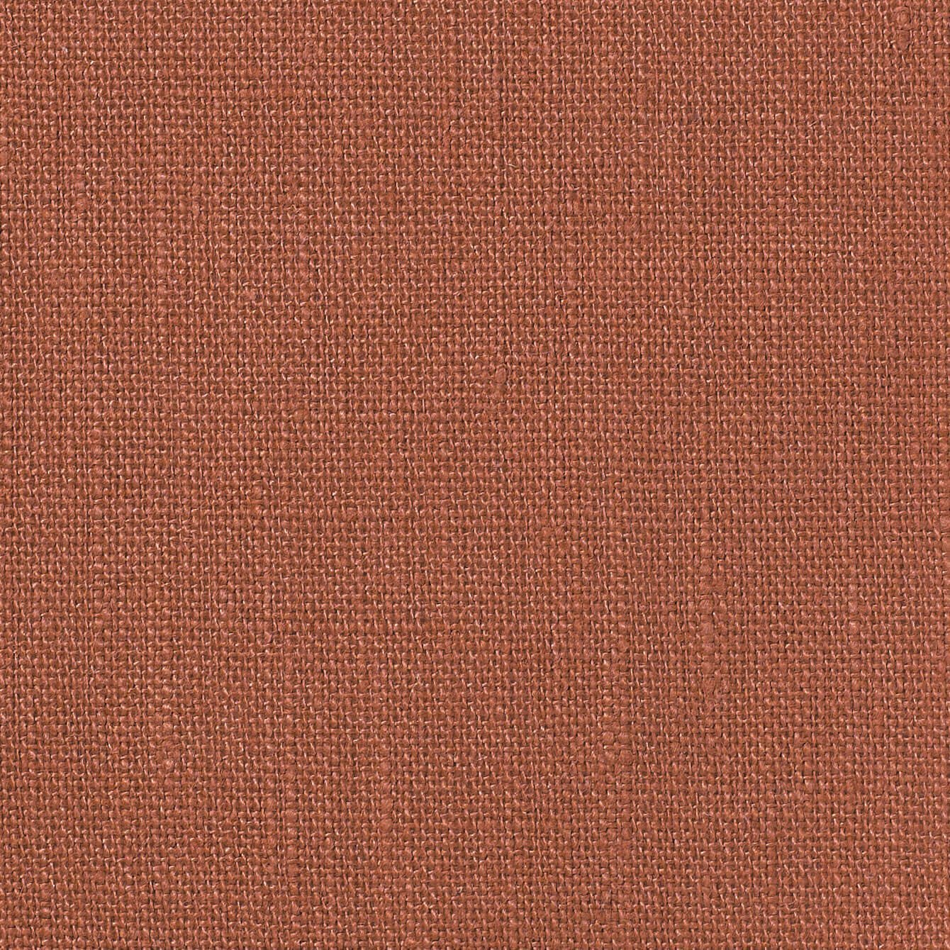 Sample - Mid Weight Plain Linen Terracotta