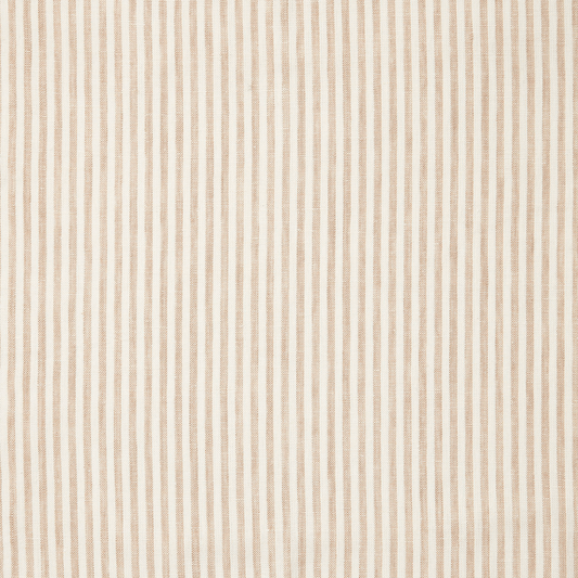 Narrow Stripe Linen Natural/White