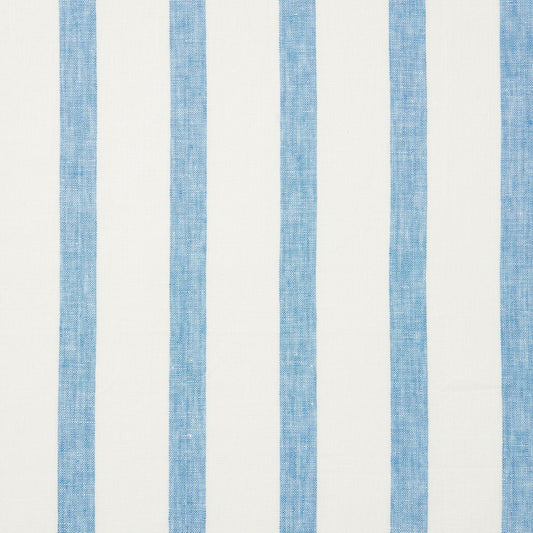 Sample - Bold Stripe Linen Cornflower Blue/White