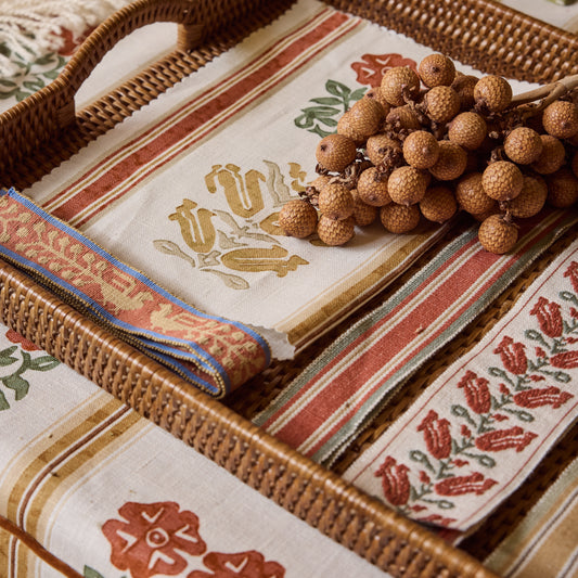 Folkloric Floral Braid in Terracotta