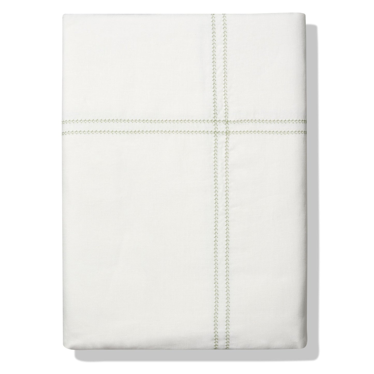 Elizaveta Bed Linen Set in Botanical Green Hemstitch