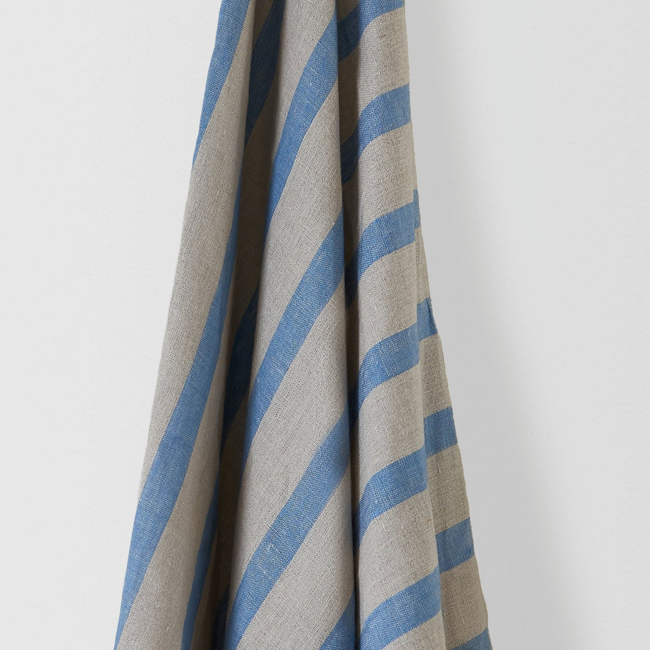 Bold Stripe Linen Cornflower Blue/Natural