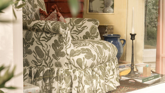 Boudoir Scroll Armchair with Frill