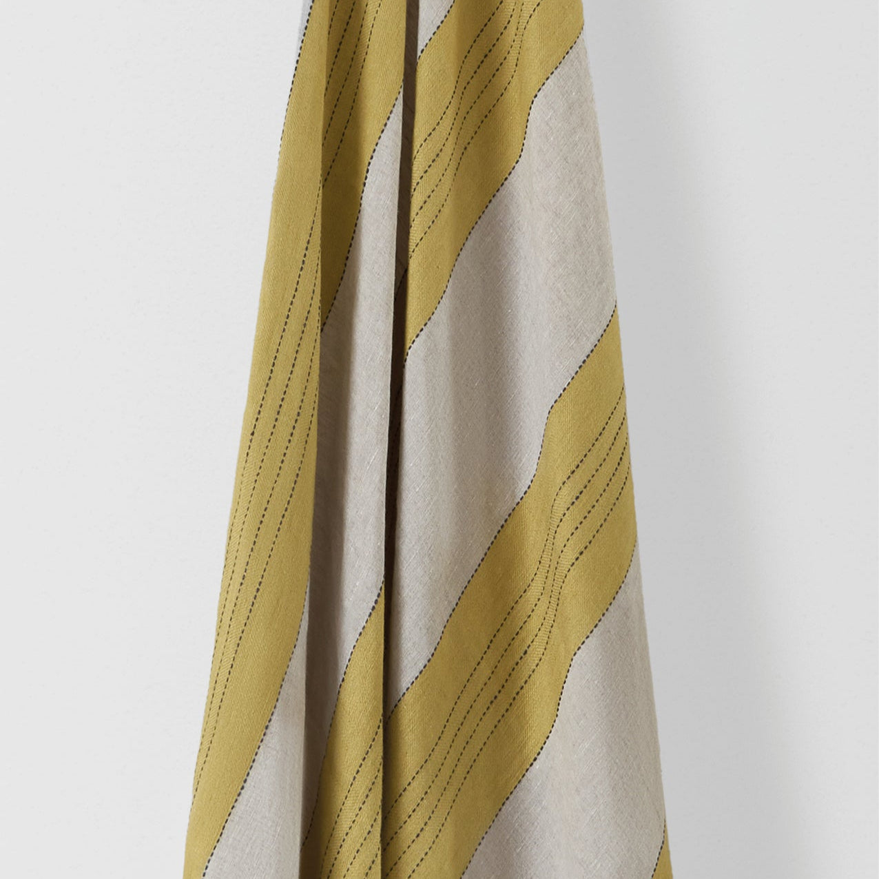 Broad Stripe Linen (Horizontal stripes) Chinese Yellow/Natural