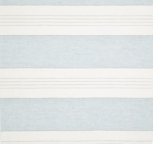 Sample - Broad Stripe Linen (Horizontal stripes) Parma Grey/White