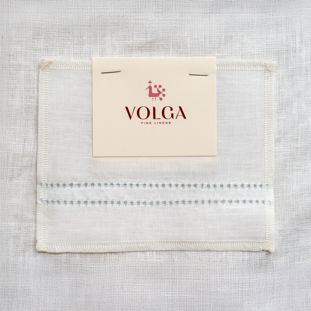 Sample – Chambray Blue Hemstitch