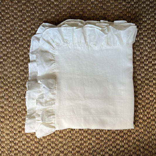 Child's Ruffle Duvet with Hemstitch Sample