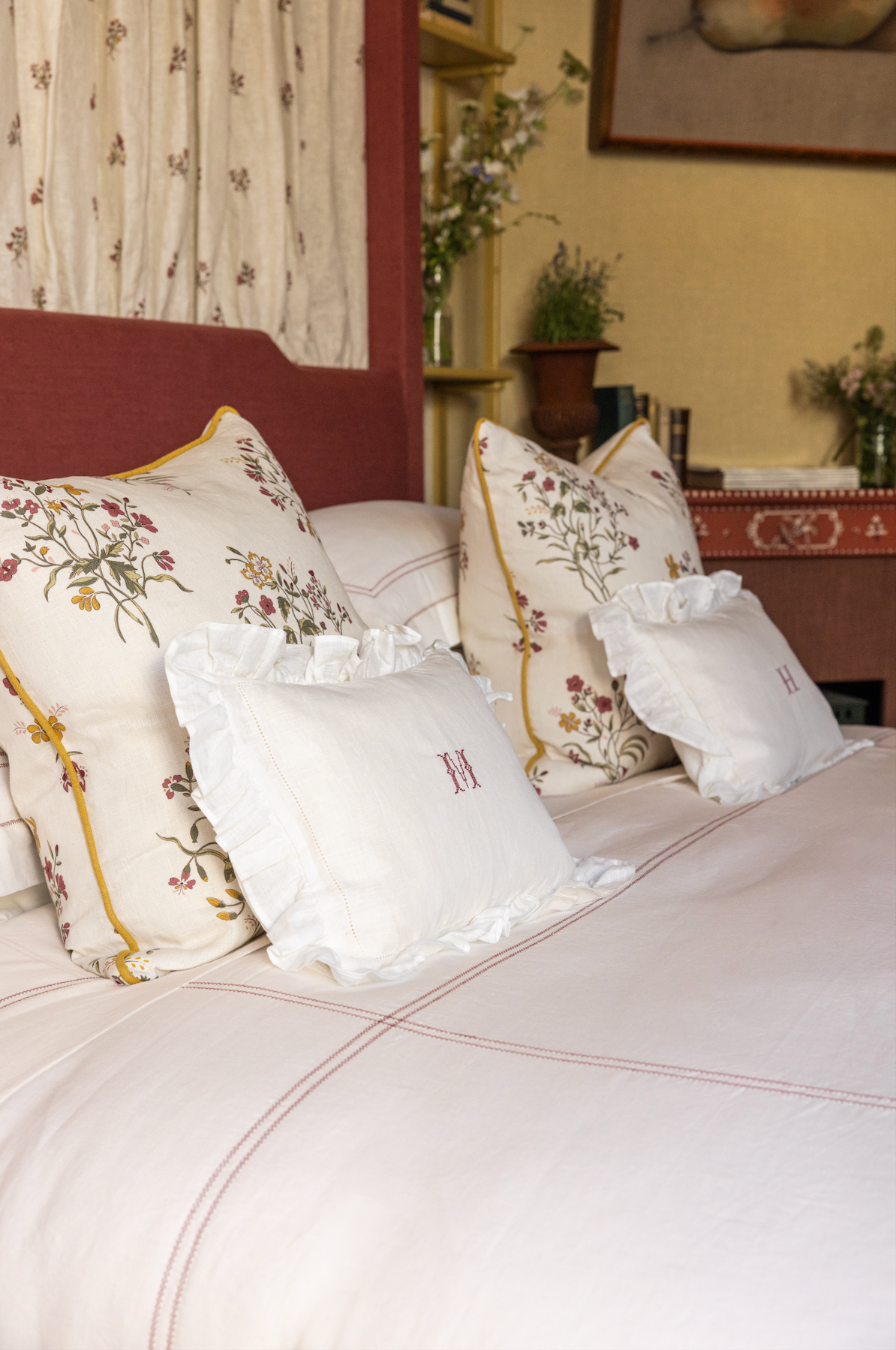 Duvet Cover Hemstitch Claret