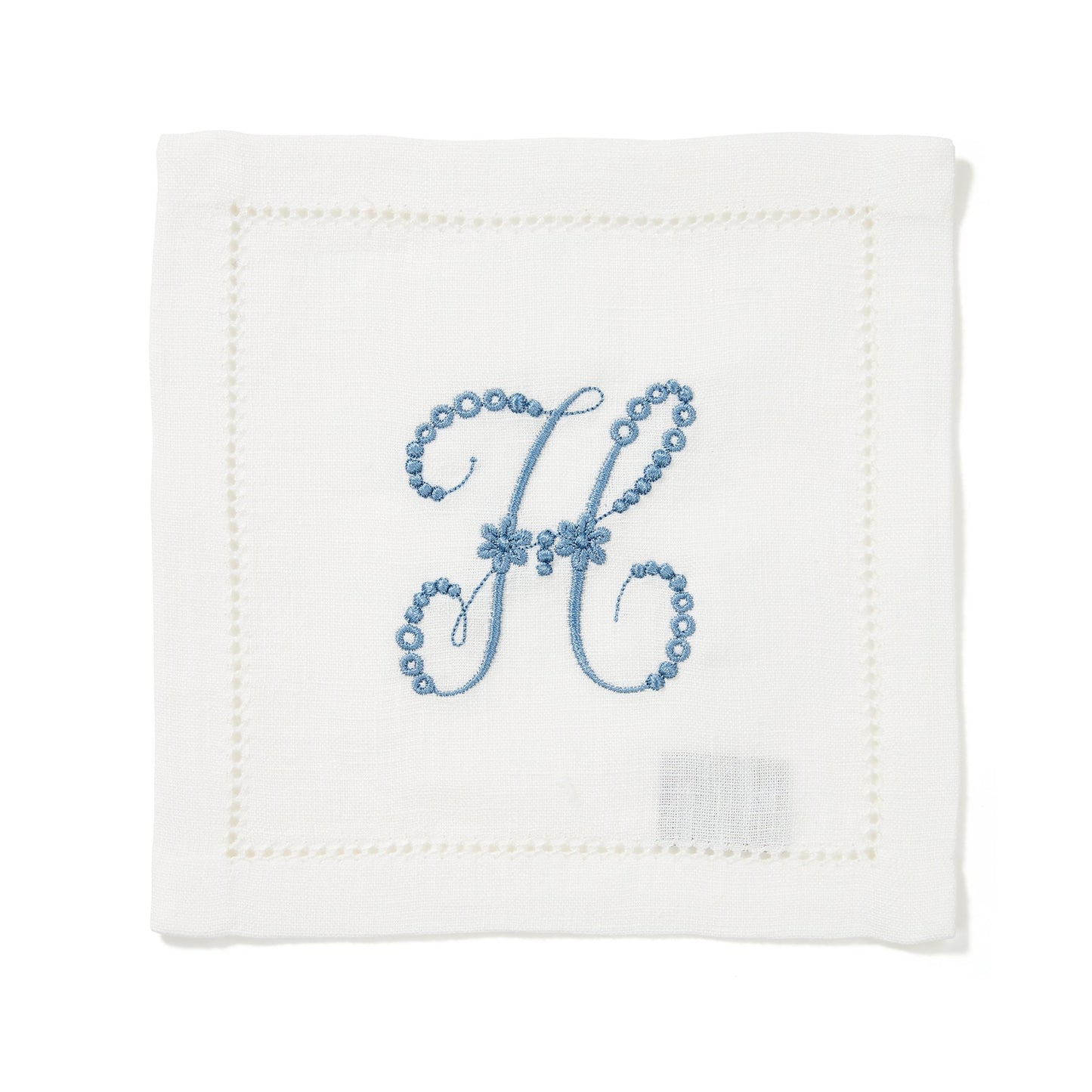 Cocktail Napkins - Ivory White Hemstitch