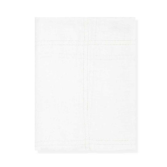 Double Hemstitch Check Round Tablecloth