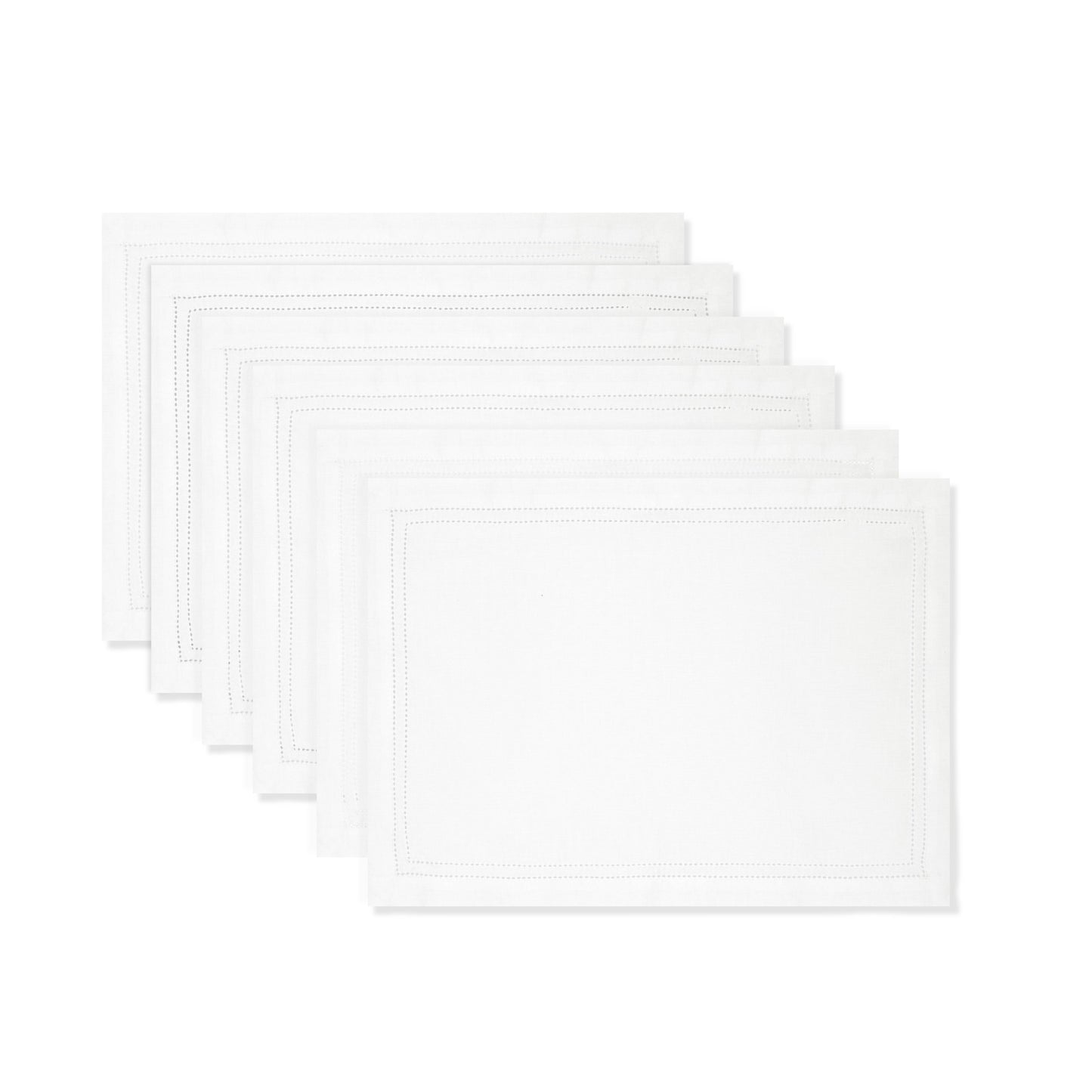 Set of Double Hemstitch Edge Placemats