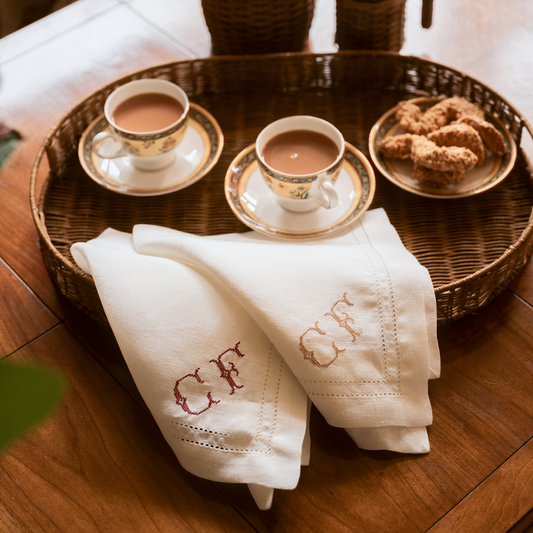 Set of Double Hemstitch Edge Napkins