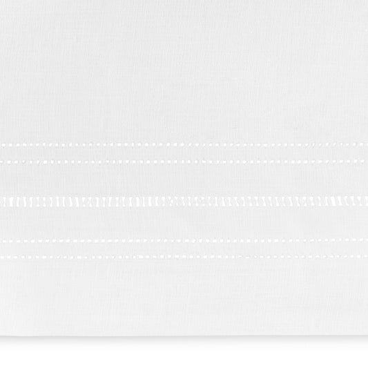 Sample – Drawn Thread Lambrequin Ladder & Hemstitch Stitch Edge Ivory White