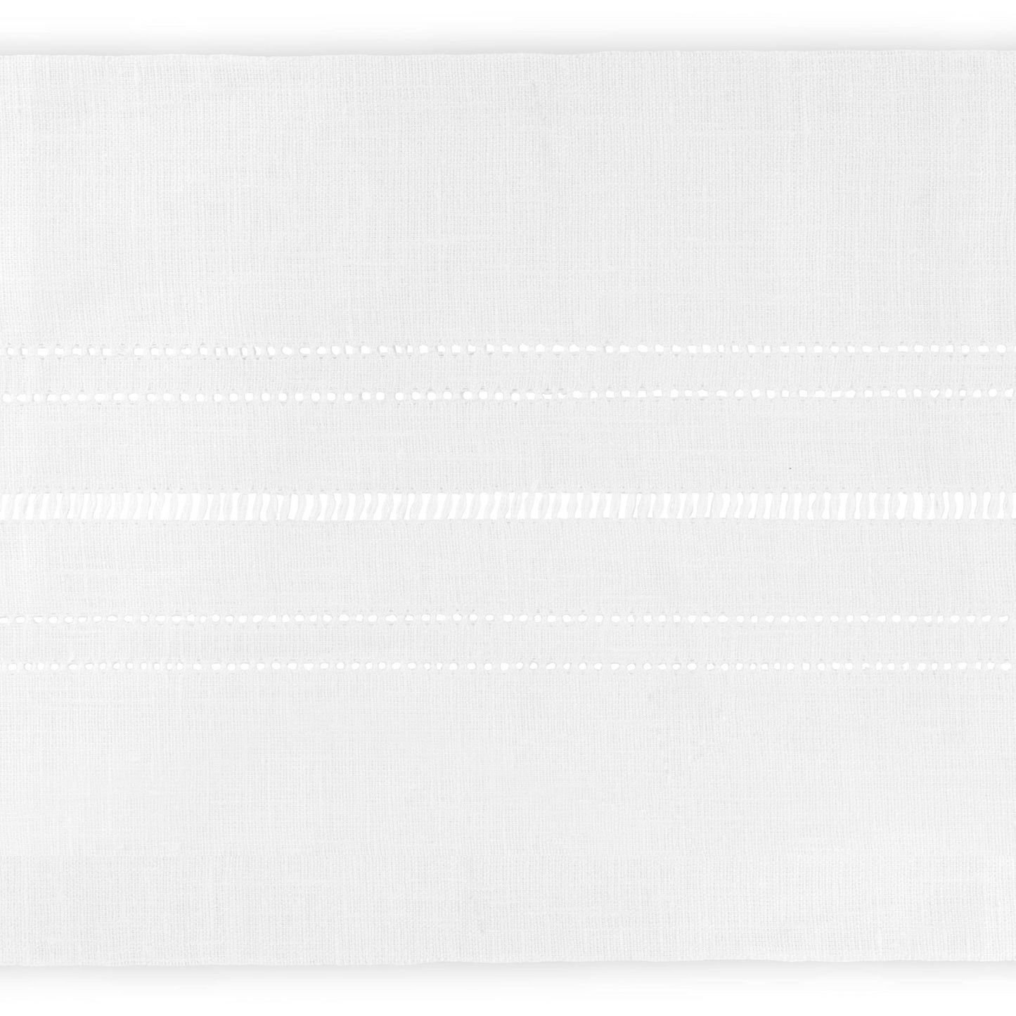 Sample – Drawn Thread Lambrequin Ladder & Hemstitch Stitch Rows Ivory White