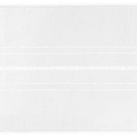 Sample – Drawn Thread Lambrequin Ladder & Hemstitch Stitch Rows Ivory White