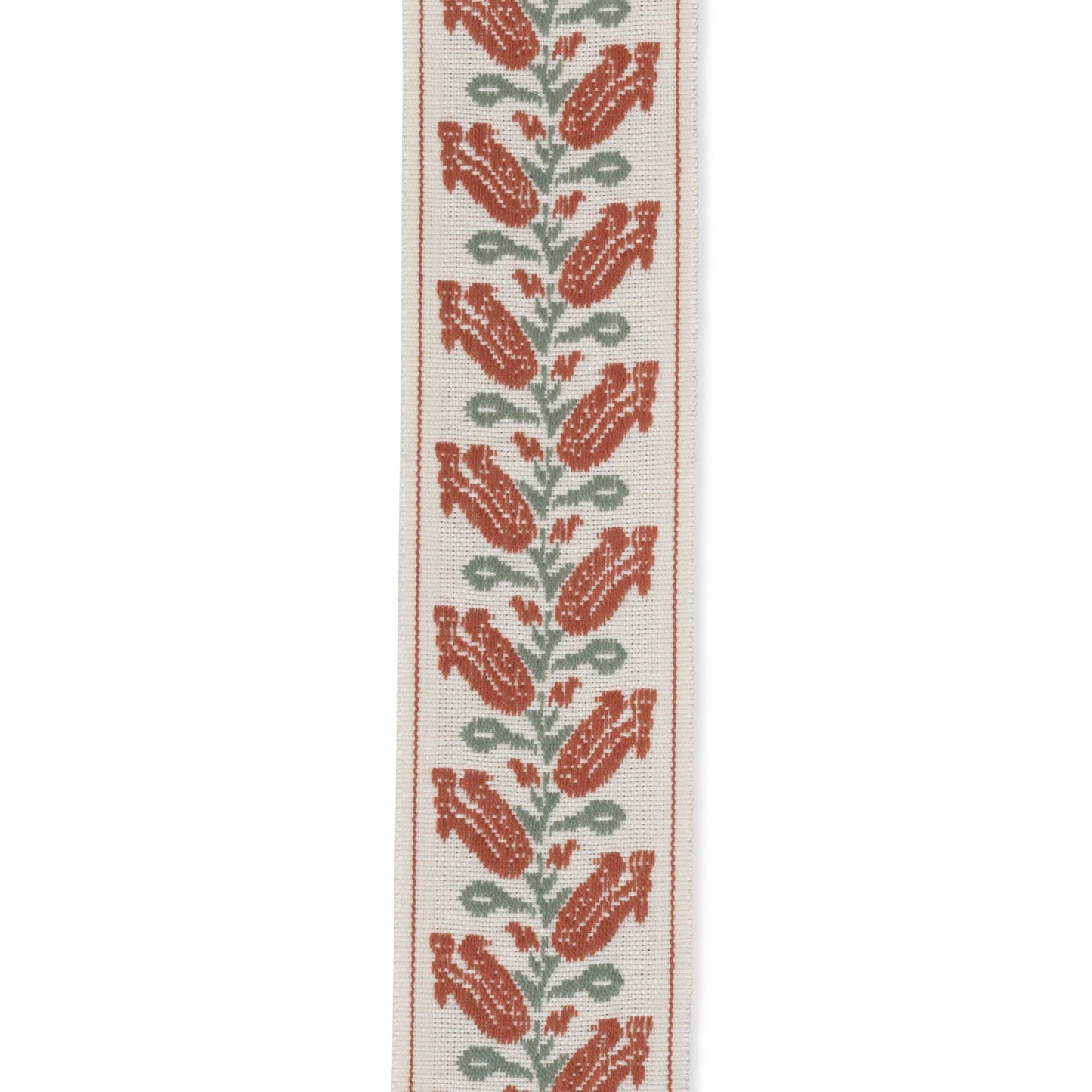 Sample - Folkloric Floral Braid in Terracotta