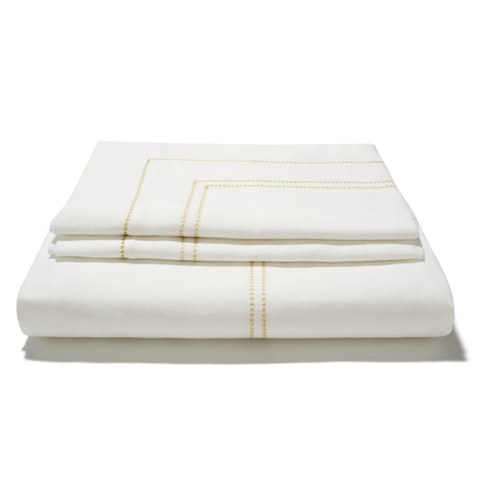 Bed Linen Set Hemstitch Ochre