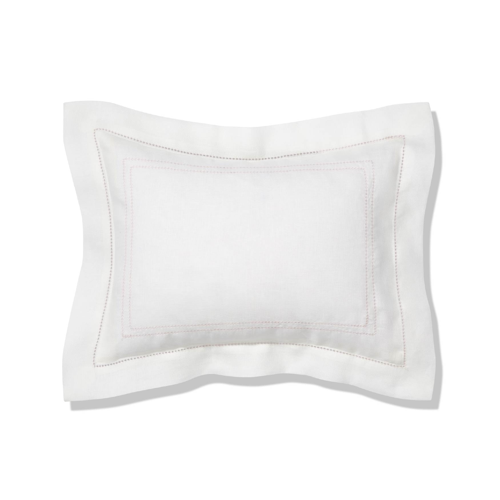 Elizaveta boudoir pillow in english rose hemstitch