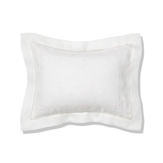 Elizaveta boudoir pillow in english rose hemstitch