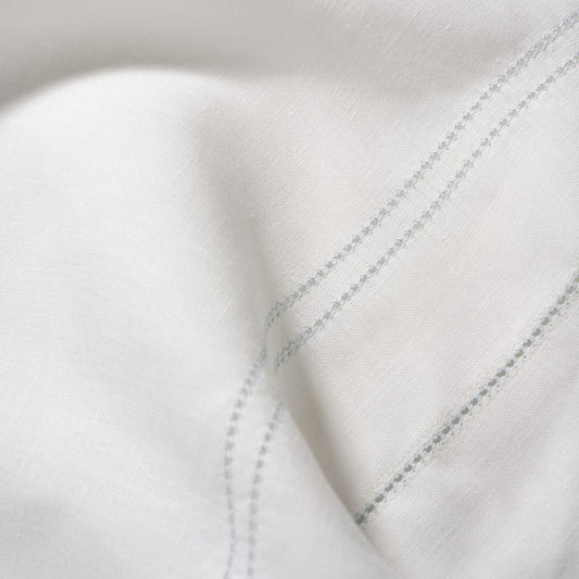 Detail of Chambray Blue Hemstitch