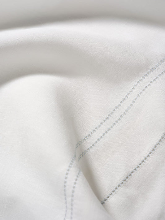 Elizaveta Bed Linen Set in Chambray Blue Hemstitch