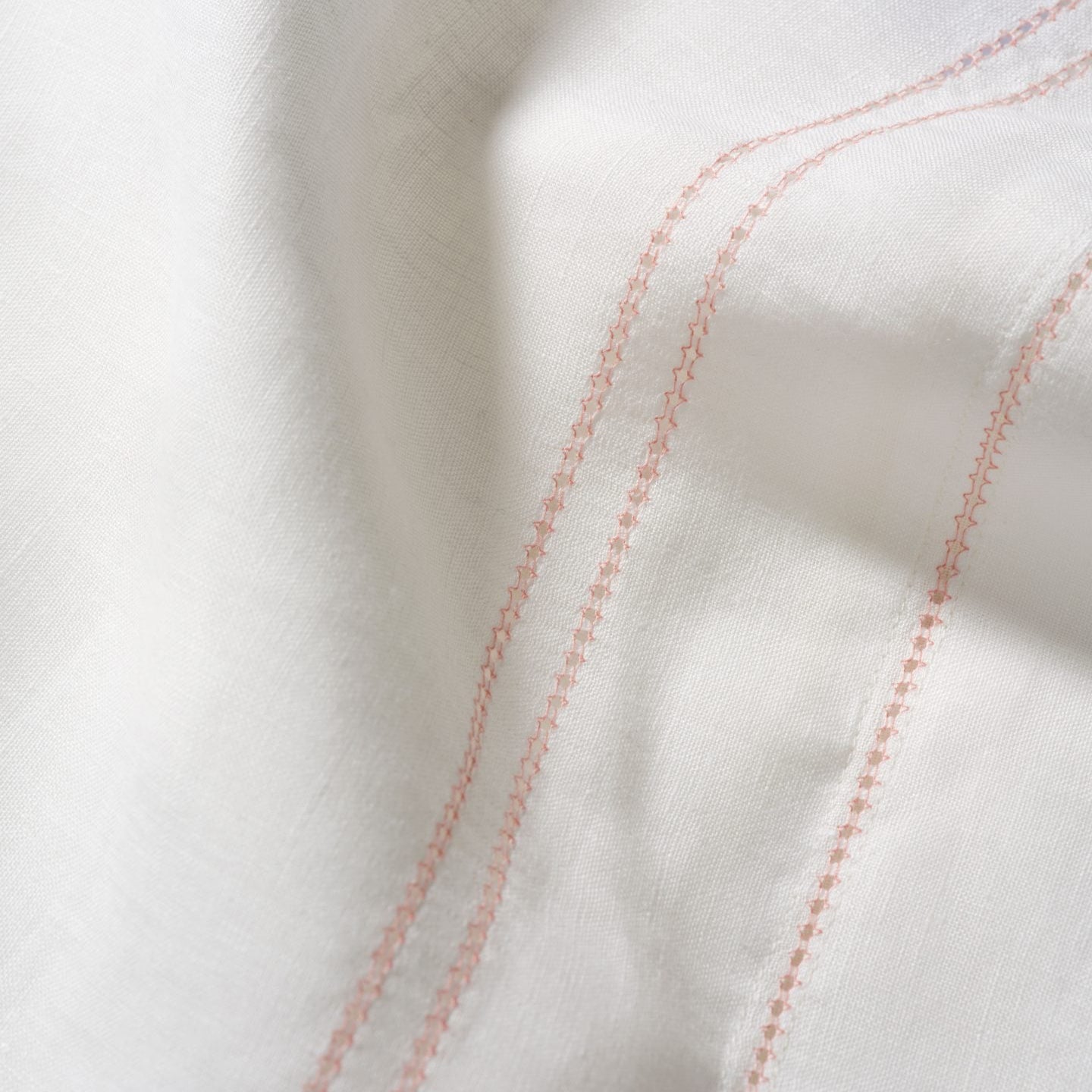 Elizaveta Pillowcase in Coral Hemstitch