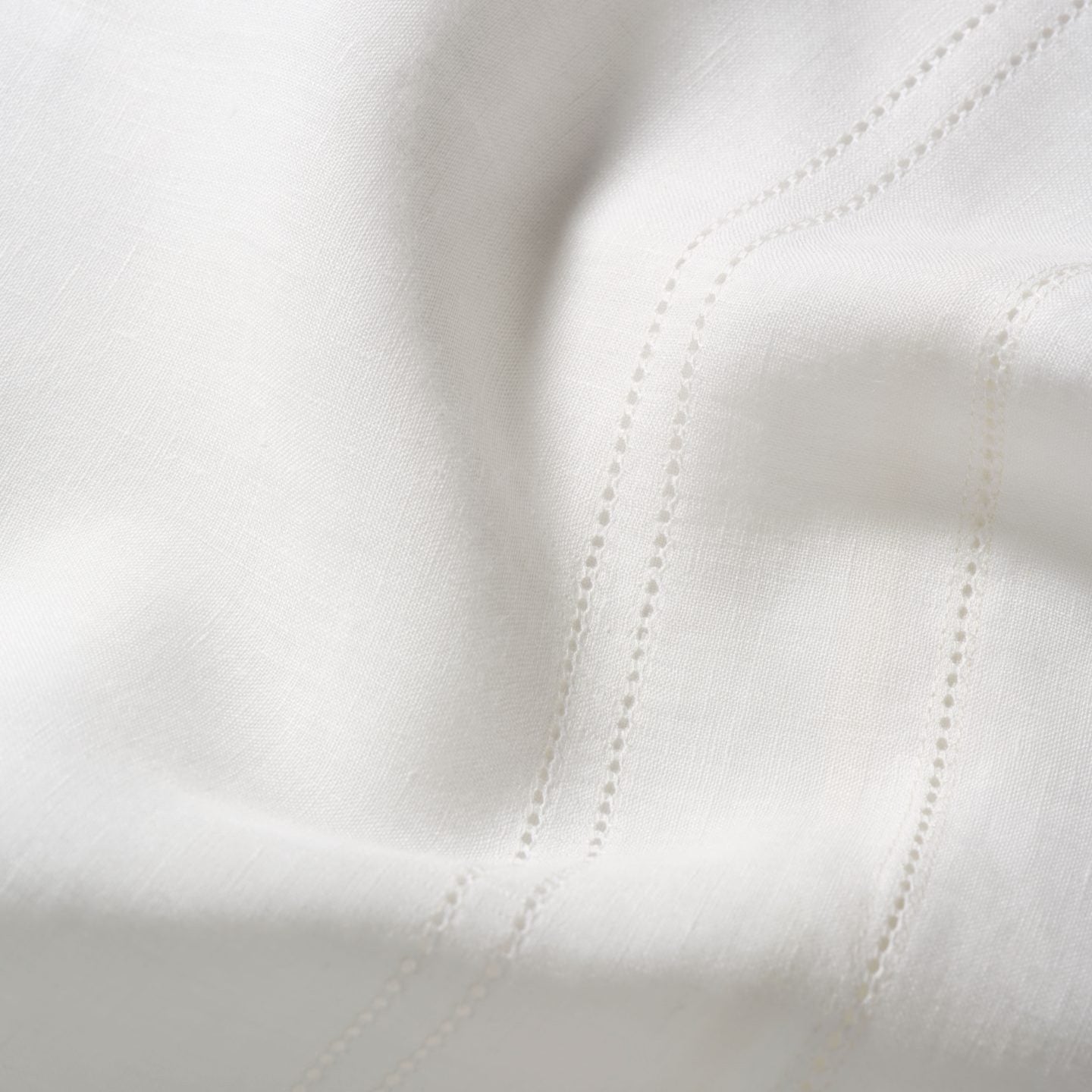 Elizaveta Pillowcase in Ivory White Hemstitch