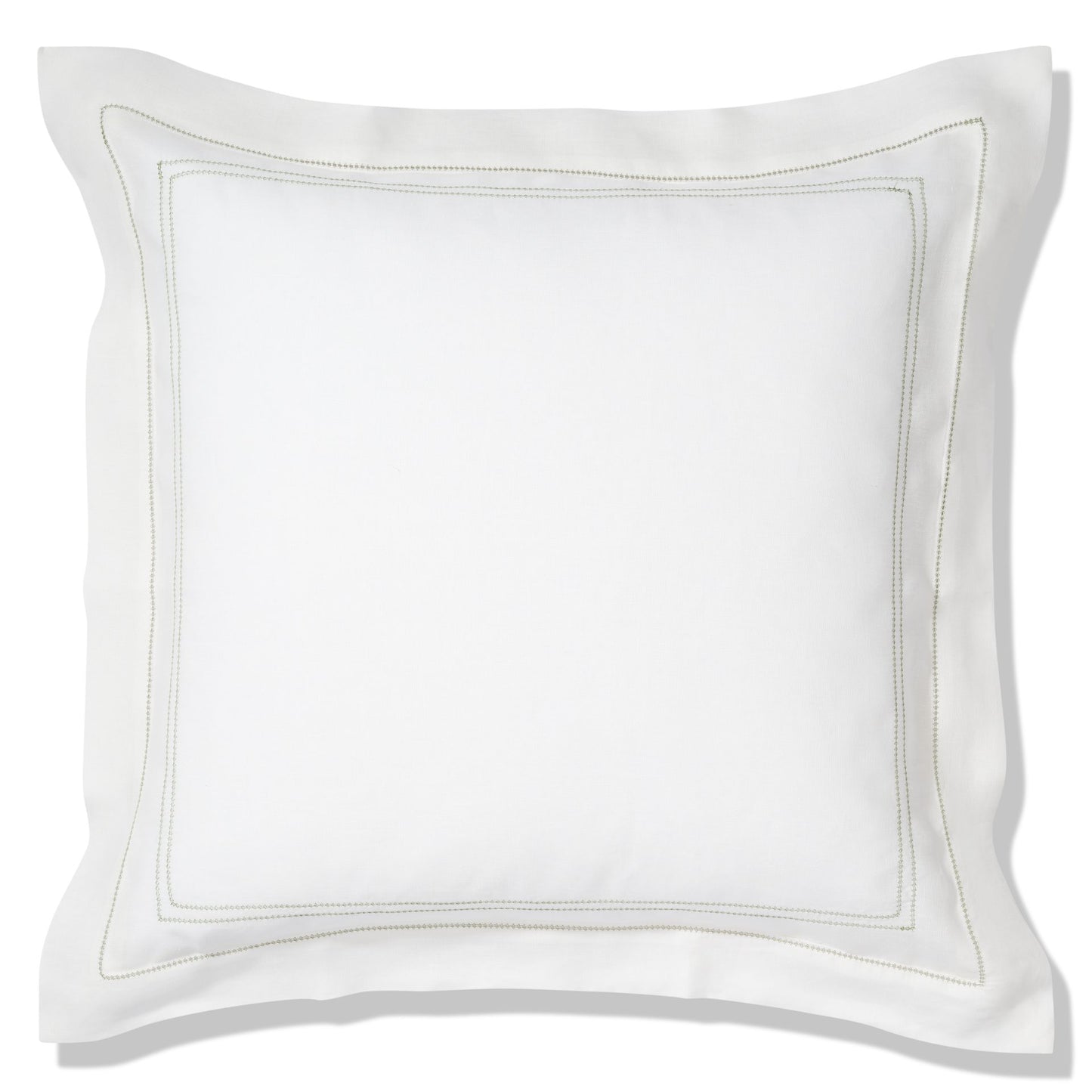 Elizaveta Pillowcase in Botanical Green Hemstitch