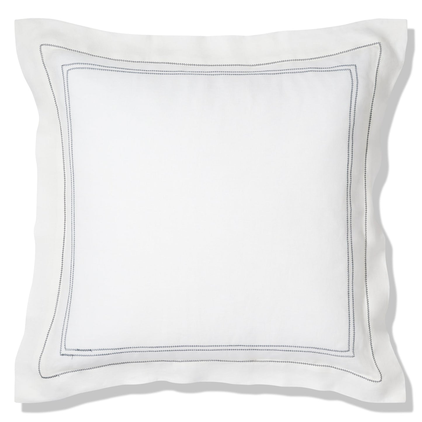 Elizaveta Pillowcase in Prussian Blue Hemstitch