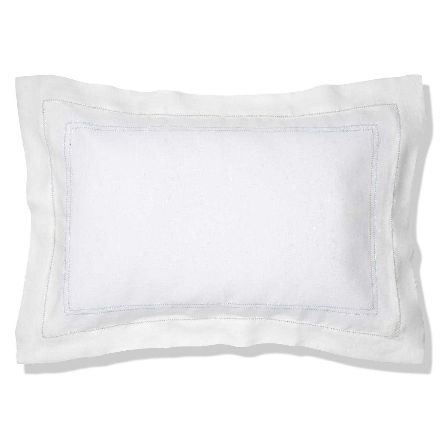 Showroom Ex-Display Elizaveta Bed Linen Set in Chambray Blue Hemstitch, Single Size