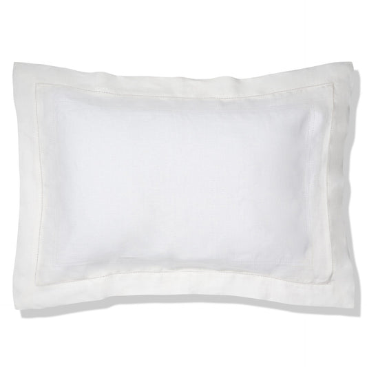 Elizaveta Pillowcase in Ivory White Hemstitch