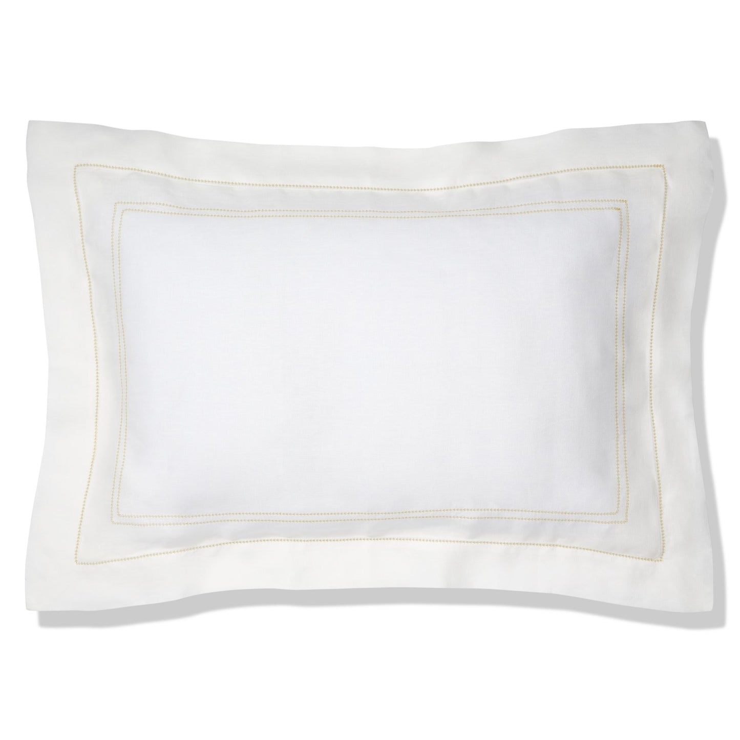 Elizaveta Pillowcase in Ochre Hemstitch