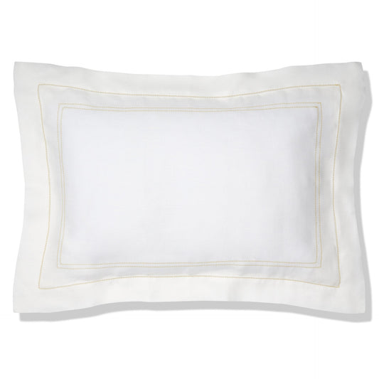 Elizaveta Pillowcase in Ochre Hemstitch