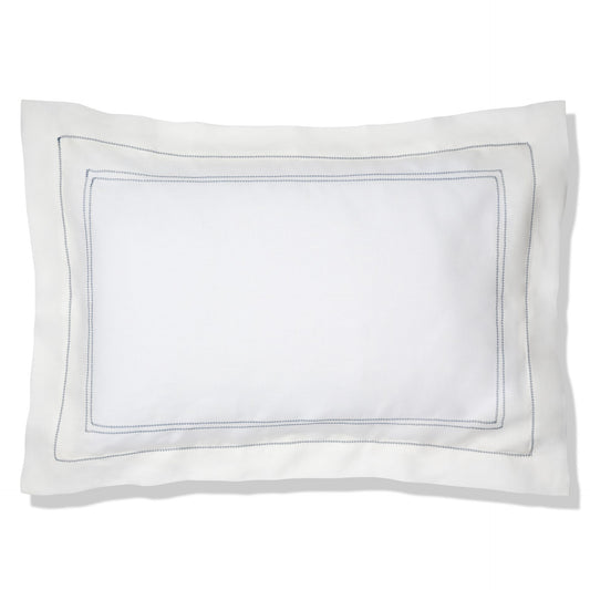 Elizaveta Pillowcase in Prussian Blue Hemstitch