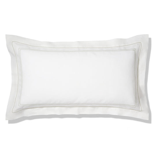 Elizaveta super king pillowcase in botanical green hemstitch