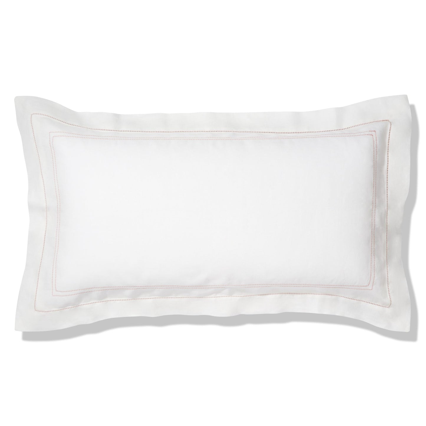 Elizaveta Pillowcase in Coral Hemstitch