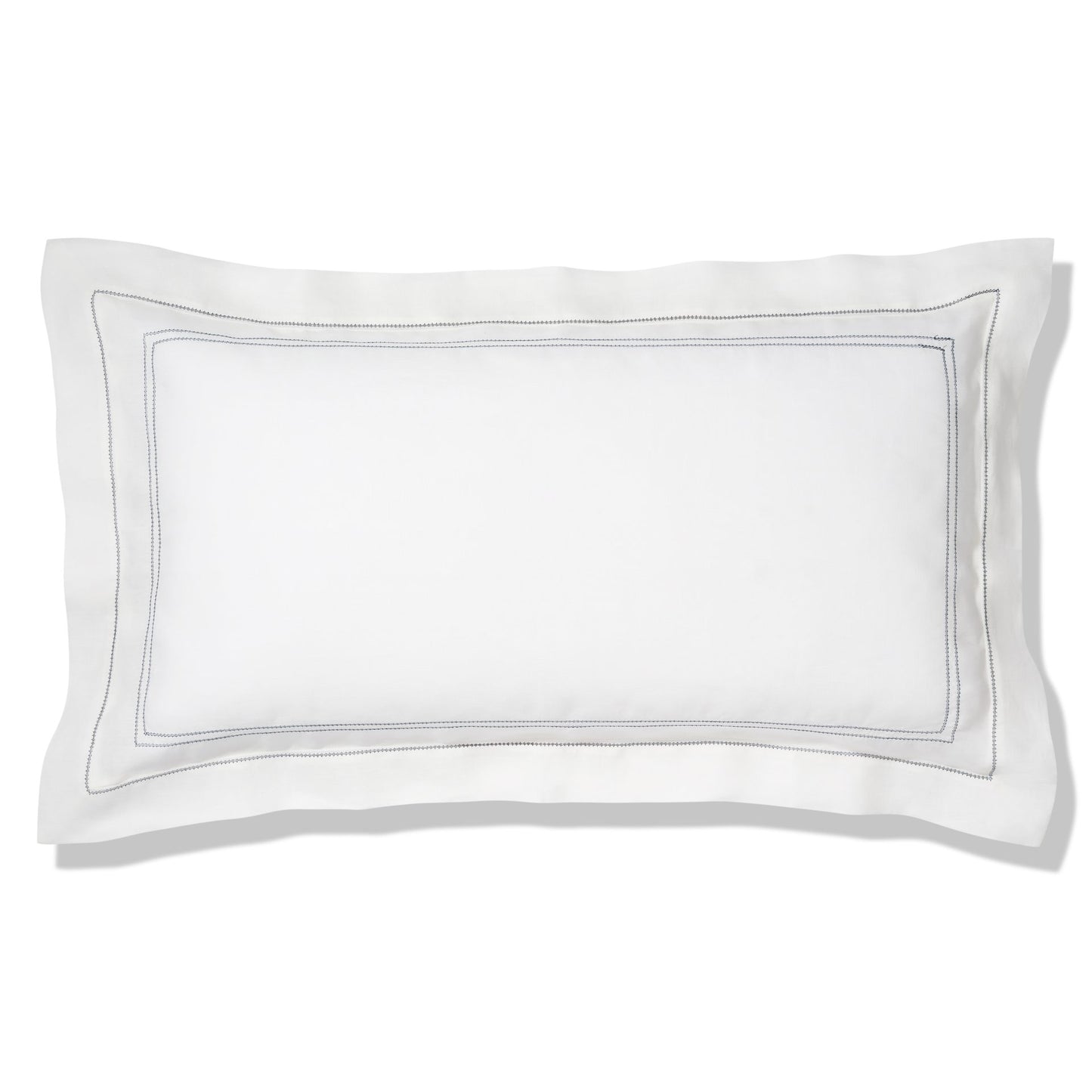 Elizaveta Pillowcase in Prussian Blue Hemstitch