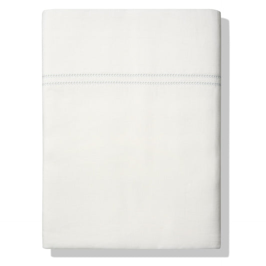 Elizaveta Top Sheet in Chambray Blue Hemstitch