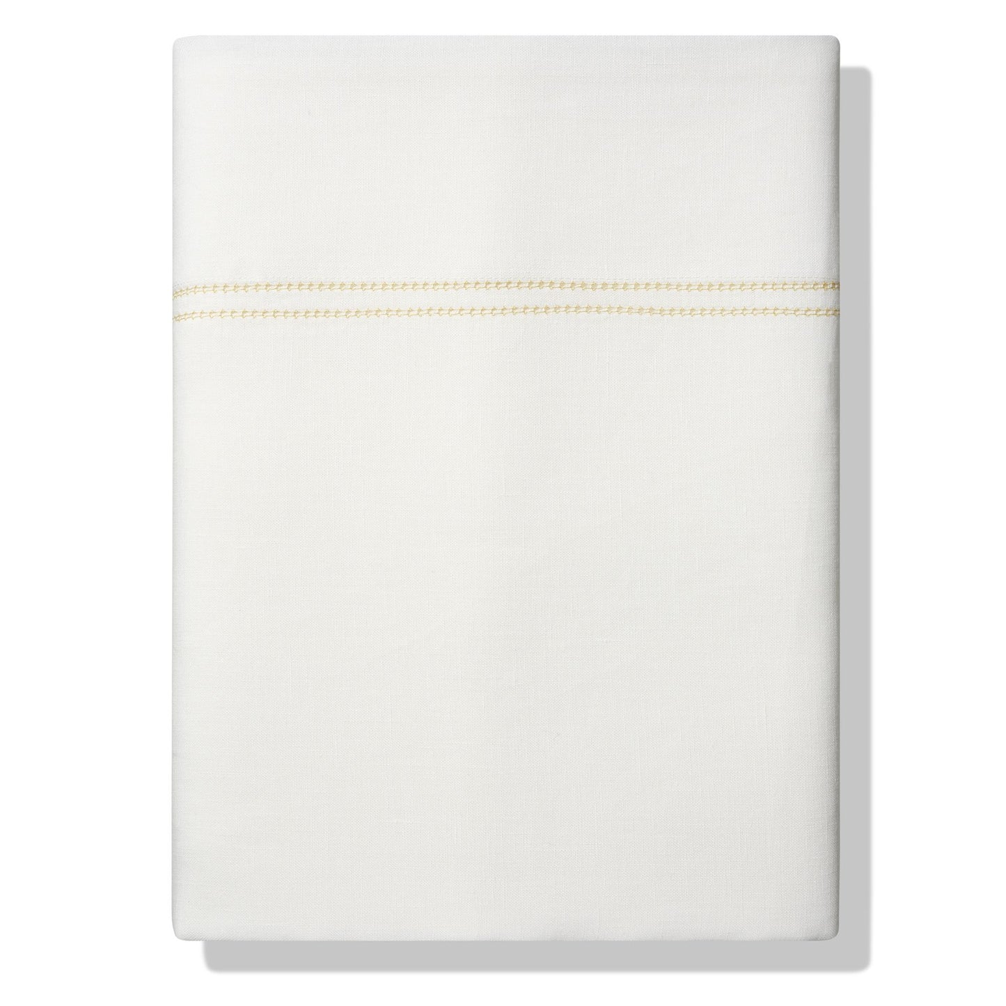 Elizaveta Top Sheet in Ochre Hemstitch