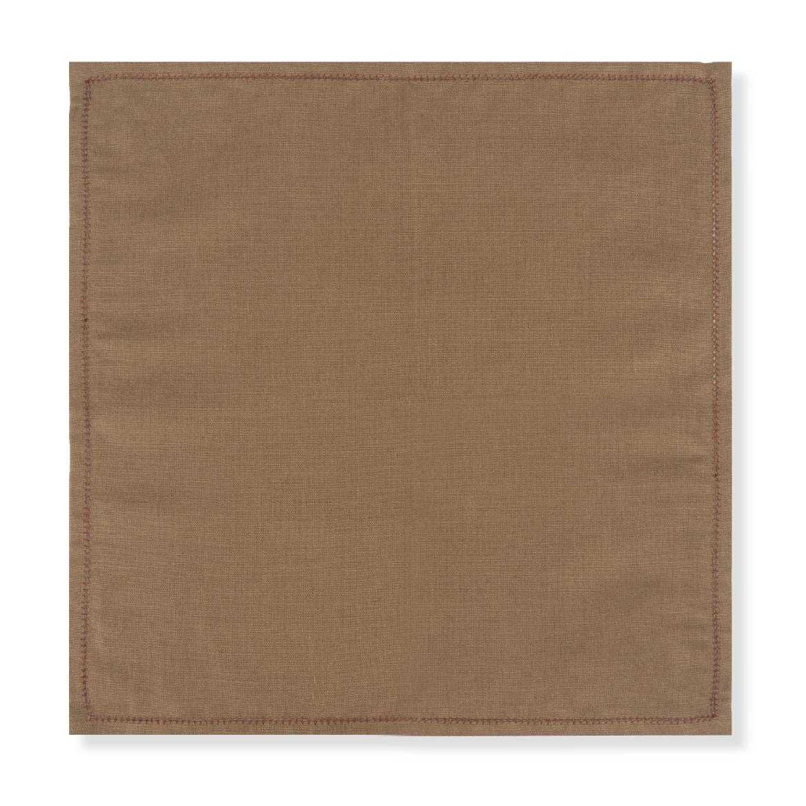 Set of Bronze Napkins with Marsala Hemstitch