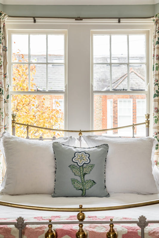 Vasilisa Appliqué Parma Grey Cushion