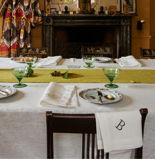 Light Weight Plain Linen Moss Green